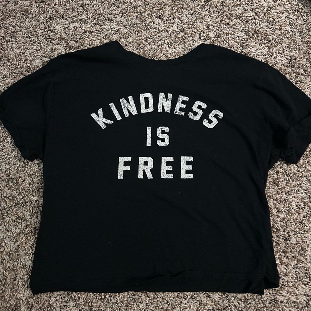 Black 'Kindness is Free' Women's Crop Top
